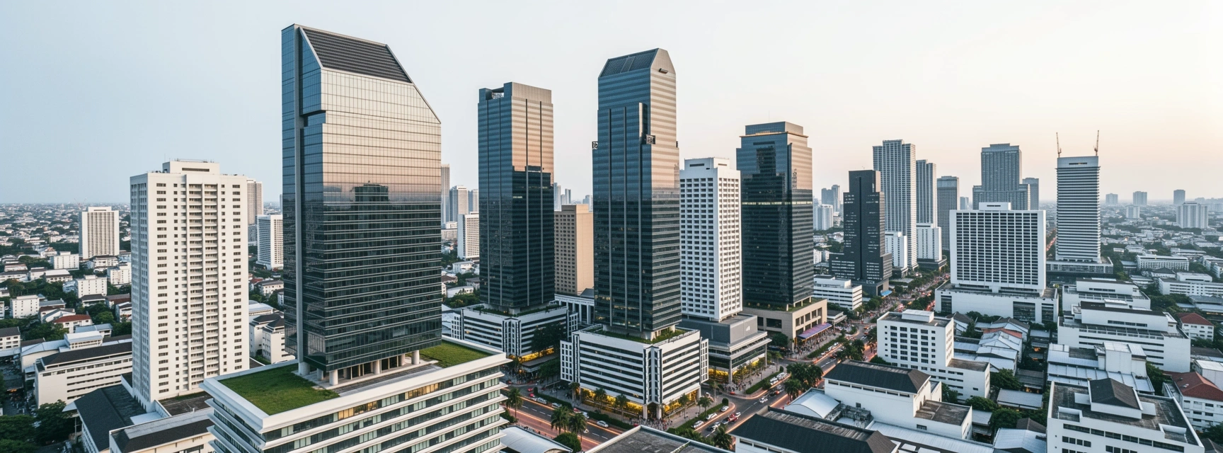 Bangkok business district architecture